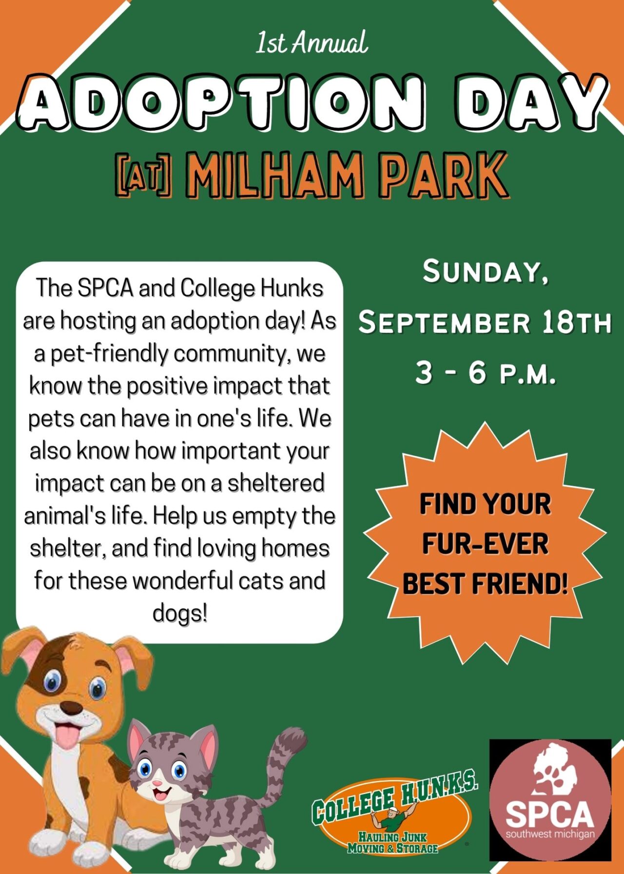 First Annual Adoption Day - SPCA of Southwest Michigan